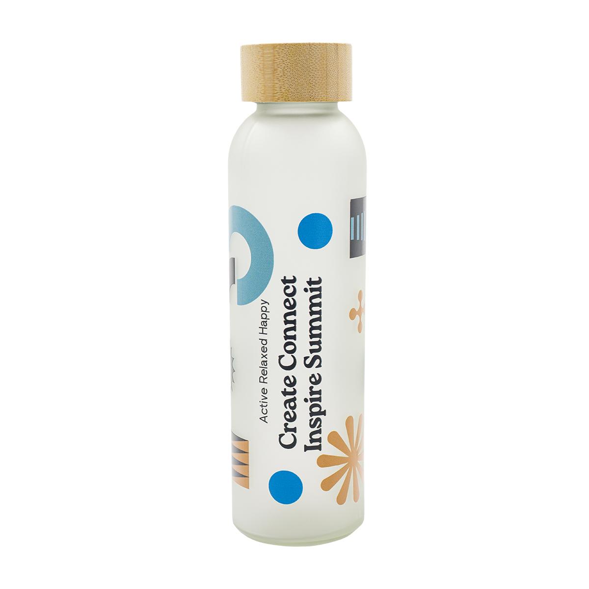 R08168.06 - Butelka szklana Melbourne 500 ml, biały 