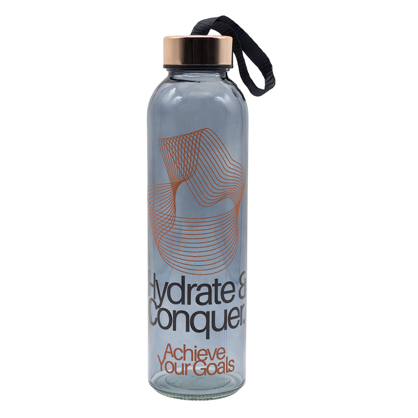 R08169.79 - Butelka szklana Lux 500 ml, złoty