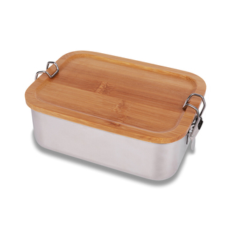 R08208 - Stalowy lunch box Somerton 800 ml, srebrny 