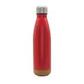 R08445.08 - Butelka termiczna z korkowym spodem Jowi 500 ml, czerwony