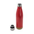 R08445.08 - Butelka termiczna z korkowym spodem Jowi 500 ml, czerwony